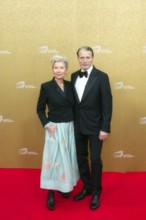 Mads Mikkelsen with woman Hanne Jacobsen, EUROPEAN FILM AWARDS Berlin 2026, photo call at the House