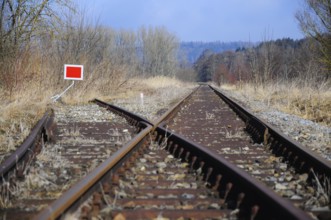 Stopping a disused railway line in Bavaria, Germany