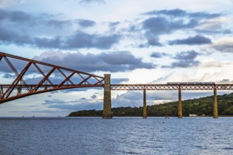 Forth Bridge, Queensferry Crossing, Forth Estuary, Scotland, UK