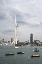 Portsmouth Harbour over Spinnaker Tower, Portsmouth, Gosport, England, United Kingdom