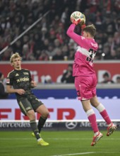 Goalkeeper Alexander Nübel VfB Stuttgart (33) Action eopold Querfeld 1. FC Union Berlin FCU (14)