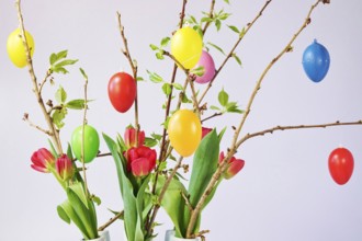 Still life with Easter eggs on branches, Germany
