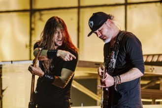 Guitarists Mark Jansen and Isaac Delahaye from Epica, live on Arcane Dimensions Tour 2026 at Zenith