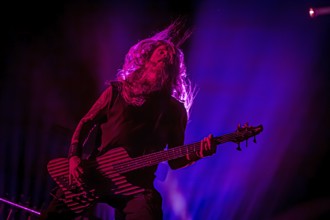 Rob van der Loo, bass player from Epica, live on Arcane Dimensions Tour 2026 at Munich's Zenith on
