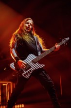 Rob van der Loo, bass player from Epica, live on Arcane Dimensions Tour 2026 at Munich's Zenith on