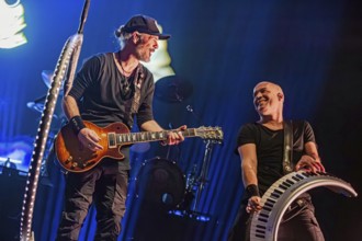 Guitarist Isaac Delahaye and keyboardist Coen Janssen from Epica, live on Arcane Dimensions Tour