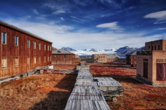 Pyramiden is a former Russian mining town located on the island of Spitsbergen, in the Svalbard