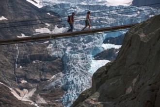 Trift Footbridge, a pedestrian suspension bridge built to replace a hiking path destroyed by