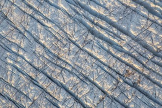 Ice sheet in Greenland, Arctic landscape, frozen wilderness, glaciers and snow-covered terrain,