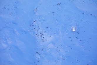 Winter morning at Monte Rosa Hut (2, 883?m), alpine refuge in the Pennine Alps on the