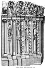 Part of the golden gate of St. Mary's Evangelical Lutheran Cathedral, Freiberg, cathedral,