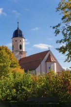 Roman Catholic parish church of St. Martin, baroque hall church from 1717—19, design by Franz Beer,