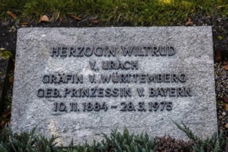 Tombstone of Duchess Wiltrud of Urach, Countess of Württemberg, née Princess of Bavaria, 1884 to