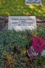 Tombstone of Princess Carola Hilda von Urach, Countess of Württemberg, 1896 to 1980, cemetery,