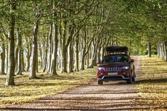 4x4 car trip with roof tent on the Scottish wilderness, Scotland, United Kingdom