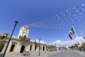 Scenic colonial streets and architecture of San Jose del Cabo in historic city center, hub for