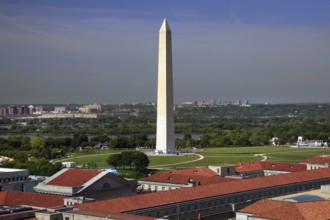 View of the Washington Monument with surrounding city view, Washington D.C, USA