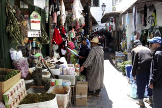 A bustling spice market with fragrant and lively spice stands, Tetouan, Medina, Morocco