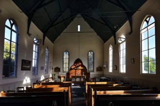 Welcoming, sunlit interior of Christ's Church in Russell, Russell, New Zealand