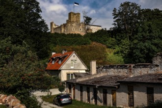 View of Rakvere Old Town with the Teutonic Order Castle in the background, surrounded by green