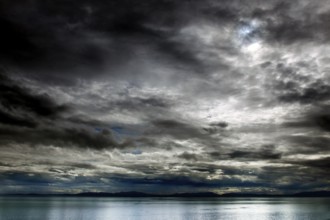 Dramatic cloud formation over the sea near Ekkerøy, Ekkerøy, Finnmark, Norway
