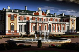 Katharinental Castle in Baroque style, with well-kept park and central fountain, Tallinn, Harju,