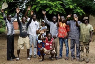 Group photo of employees at a rehabilitation center for men in Dar Es Salam, CI Bouaké, Dar Es