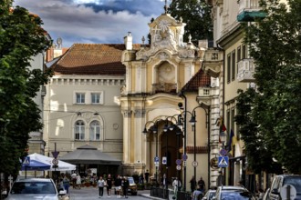 Gate to the Church of the Holy Trinity in Vilnius with surrounding buildings, Vilnius, Vilnius