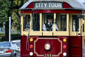 Historic red tram offers City Tour in Christchurch, Christchurch, Canterbury, New Zealand