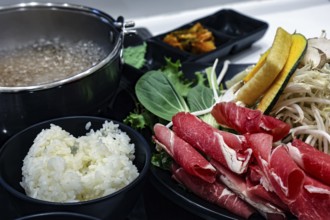 Shabu Shabu dish in the food court of the Lotte Department Store in Busan, Busan, South Korea
