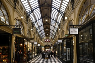 Royal Arcade with elegant glass roof and Victorian style, Melbourne, Victoria, Australia