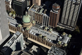 View of Queen Victoria Building and surrounding area from Skytower, Sydney, NSW, Australia