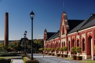 The Chateau Tanunda Estate with impressive architecture under clear blue sky, Tanunda, South