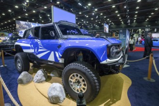 Detroit, Michigan USA - 14 January 2026 - A Ford Racing Bronco on display at the Detroit Auto Show
