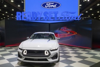 Detroit, Michigan USA - 14 January 2026 - The Ford Mustang RTR on display at the Detroit Auto Show