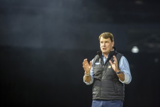 Detroit, Michigan USA - 13 January 2026 - Ford CEO Jim Farley spoke as his company showed its