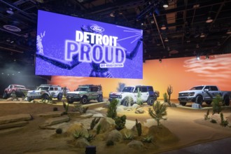 Detroit, Michigan USA - 13 January 2026 - Ford showed its off-road vehicles at the Detroit Auto