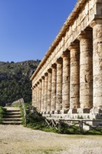Elymian Doric Temple, Ruins, Ancient City of Segesta, Archaeological Site on Monte Barbaro,