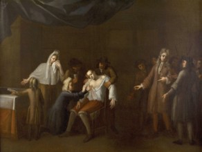 Chirurgie, chirurgische Operation, Patient Ölgemälde, ca. 1730, Medizin, Medizingeschichte,