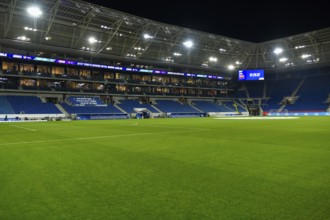 Overview, total, main stand, stadium interior, empty, PreZero Arena, Sinsheim, Baden-Württemberg,