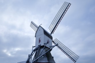 Kokermühle, detailed view in winter in the Walbeck district of Geldern, Lower Rhine, North