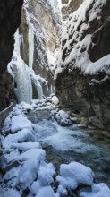Partnachklamm bei Garmisch-Partenkirchen, Werdenfelser Land, Upper Bavaria, Germany/Partnachklamm