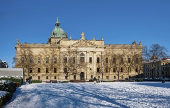 Federal Administrative Court, former imperial court in winter with snow, Leipzig, Saxony, Germany