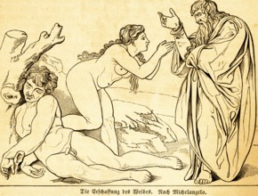 The Creation of Eve, after Michelangelo, Buonarroti (1475-1564) Italian painter of the High