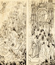 The Last Judgement by Hans Memling, both wings of the Gdansk World Judgement (c. 1470),