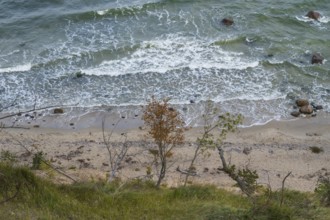 Cliff coast on Nordperd, view of the sea from above, nature reserve, Baltic resort Göhren, Baltic