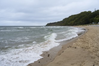 Waves on the coast, Nordperd, Baltic resort Göhren, Baltic Sea, Rügen island, Mecklenburg-Western
