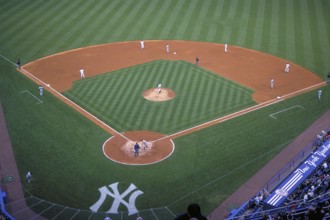 Detail of the baseball game in the historic Jankee Stadium, existed from 1923 to 2008, then