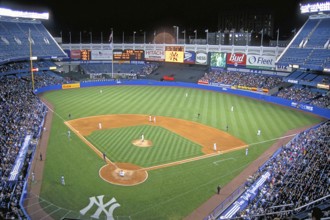 Baseball game in the historic Jankee Stadium, existed from 1923 to 2008, then demolished, Bronx,