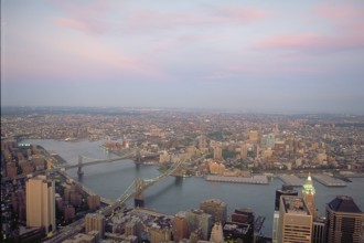 View from the World Trade Center in September 2000, of Brooklyn, Brooklyn and Manhattan Bridge and